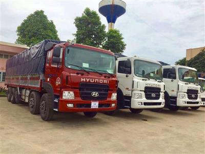 Xe tải thùng Hyundai 5 chân 22 tấn